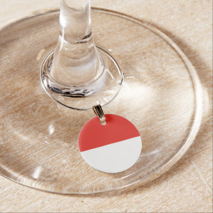 Indonesia flag wine charm
