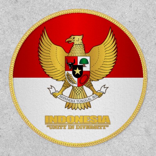 Indonesia Flag with COA Patch