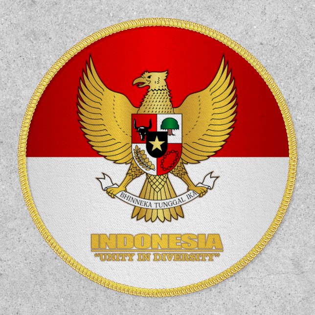 Indonesia Flag with COA Patch (Front)