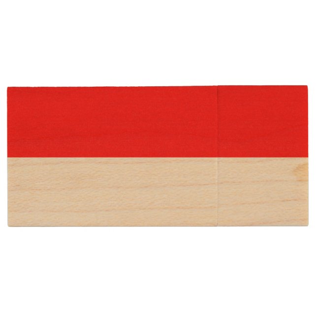 Indonesia Flag Wood Flash Drive (Front)