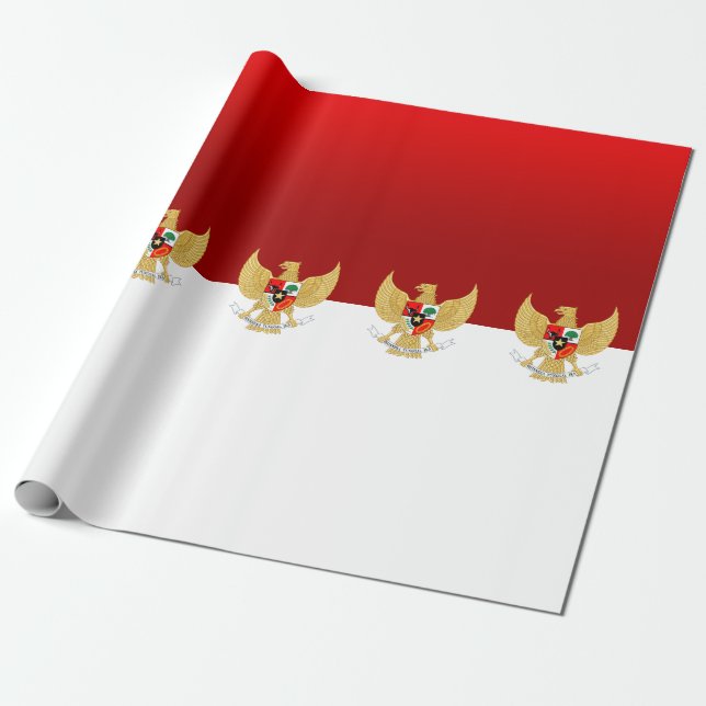 Indonesia flag wrapping paper (Unrolled)