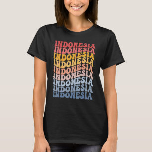 Indonesia Groovy Retro Indonesian T-Shirt