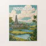 Indonesia Illustration Travel Art Vintage Jigsaw Puzzle<br><div class="desc">Indonesia retro vector travel design. From the lush jungles of Bali and Sumatra to the unique wildlife of Komodo Island,  it offers an unforgettable mix of culture,  adventure,  and natural beauty.</div>