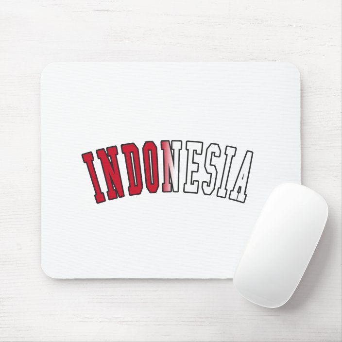Indonesia in National Flag Colors Mousepad