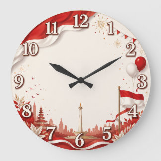 Indonesia Independence Day Wall Clock