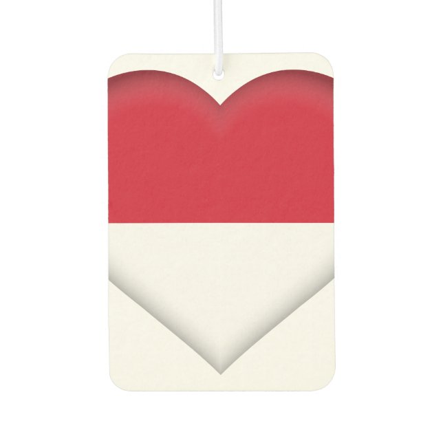 Indonesia (Indonesian) Flag Air Freshener (Front)