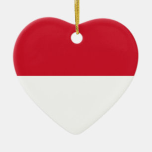 Indonesia – Indonesian Flag Ceramic Ornament