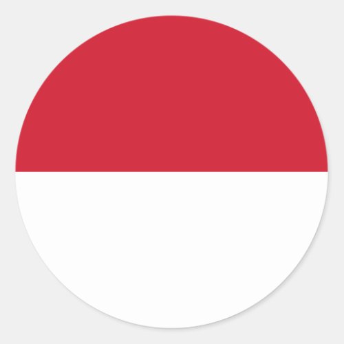 Indonesia  Indonesian Flag Classic Round Sticker