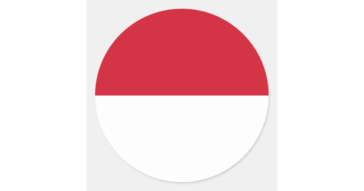 Indonesia – Indonesian Flag Classic Round Sticker | Zazzle