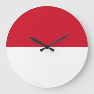 Indonesia (Indonesian) Flag Large Clock