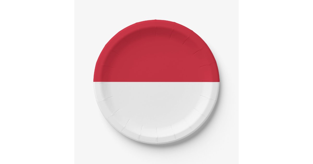 Indonesia (Indonesian) Flag Paper Plates Zazzle