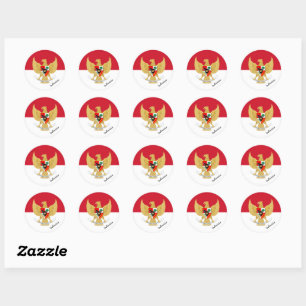Indonesia & Indonesian flag patriots / sports Classic Round Sticker