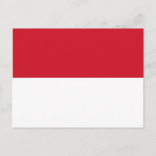 Indonesia (Indonesian) Flag Postcard