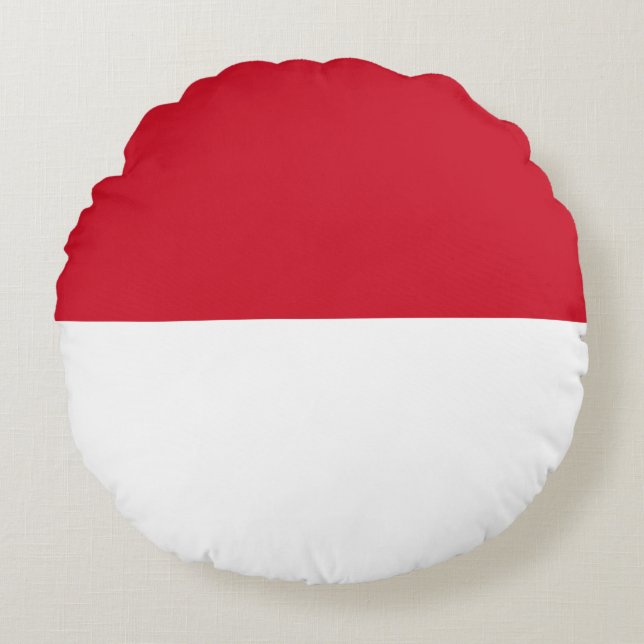 Indonesia (Indonesian) Flag Round Pillow (Front)