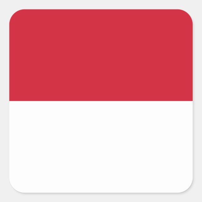 Indonesia (Indonesian) Flag Square Sticker (Front)