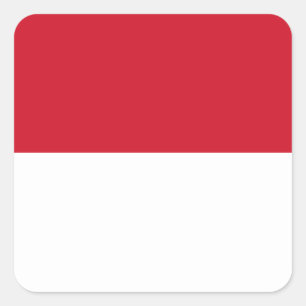 Indonesia (Indonesian) Flag Square Sticker