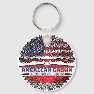 Indonesia Indonesian US American USA United States Keychain