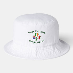 Indonesia Ireland USA Shamrock Flag Personalized Bucket Hat