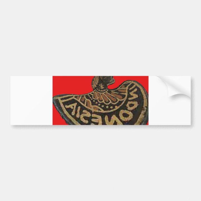 Indonesia Javanese Shadow Puppet Cultural Art Bumper Sticker (Front)