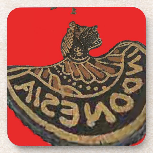 Indonesia Javanese Shadow Puppet Cultural Art Drink Coaster (Front)