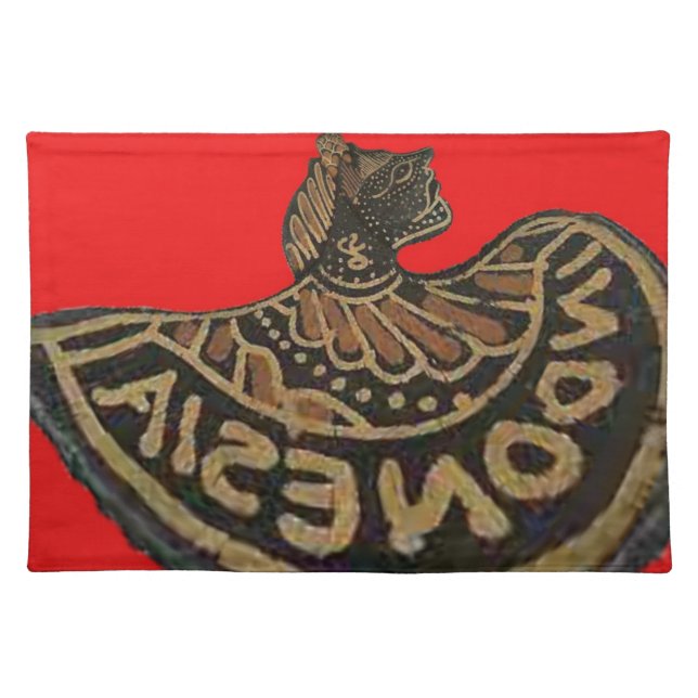 Indonesia Javanese Shadow Puppet Cultural Art Placemat (Front)