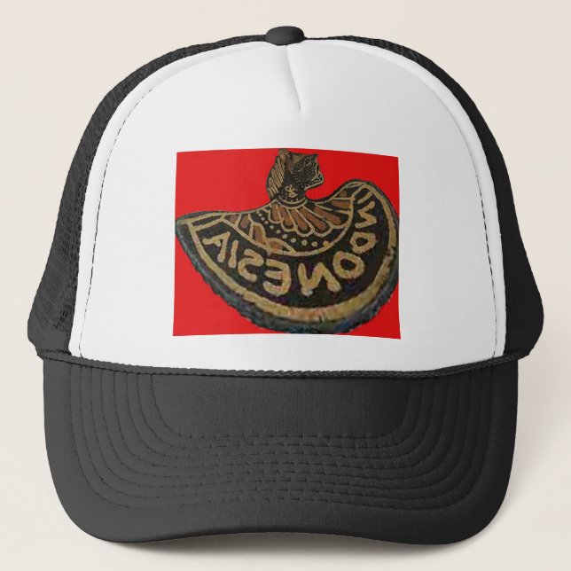 Indonesia Javanese Shadow Puppet Cultural Art Trucker Hat (Front)