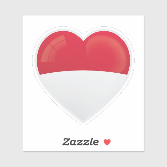 Indonesia Love Icon Sticker (Sheet)
