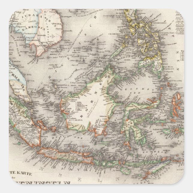Indonesia, Malaysia Square Sticker (Front)