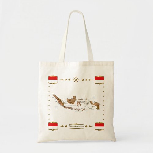 Indonesia Map  Flags Bag