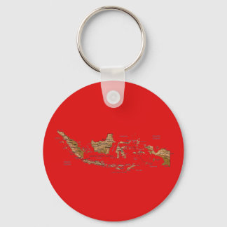 Indonesia Map Keychain