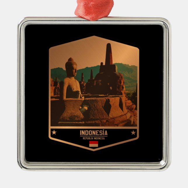 Indonesia Metal Ornament (Front)