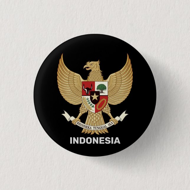 Indonesia National Emblem Button (Front)