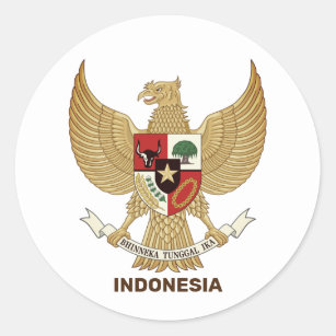 Indonesia National Emblem Classic Round Sticker