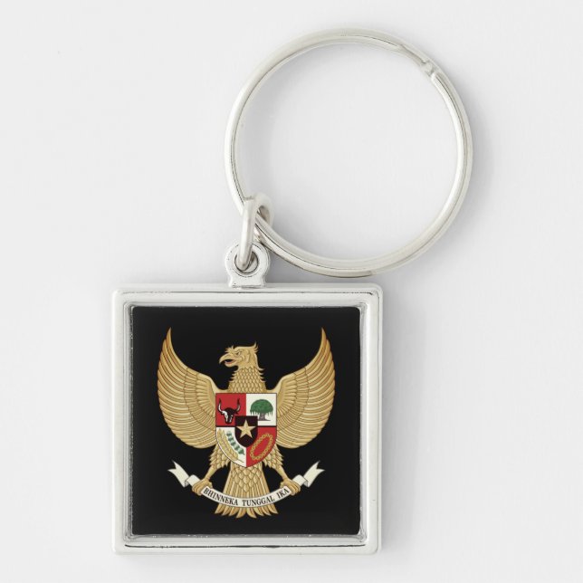 Indonesia National Emblem Keychain (Front)