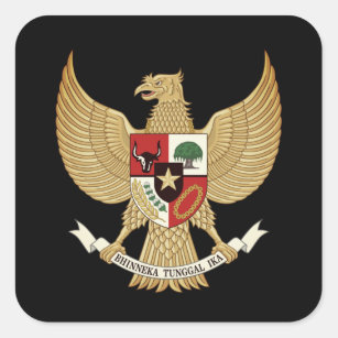 Indonesia National Emblem Square Sticker