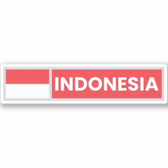 Indonesia National Flag Sticker (Front)