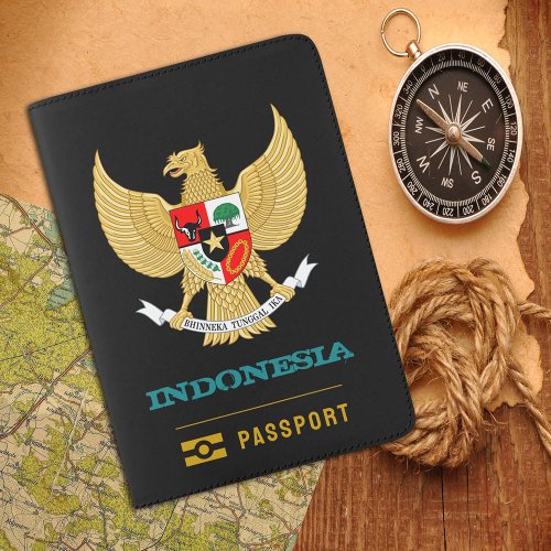 Indonesia Passport Indonesian coat of Arms flag Passport Holder