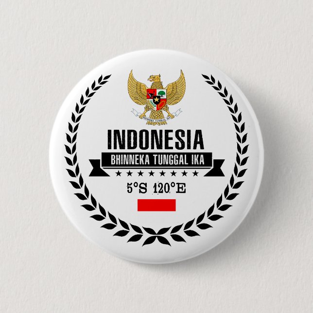 Indonesia Pinback Button (Front)