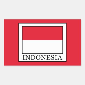 Indonesia Rectangular Sticker by KellyMagovern at Zazzle