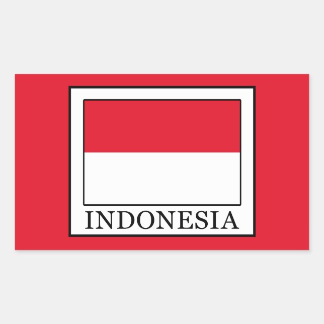 Indonesia Rectangular Sticker (Front)