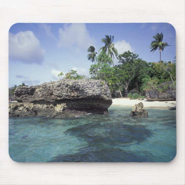 Indonesia. Rock formations along shore Mouse Pad (Front)