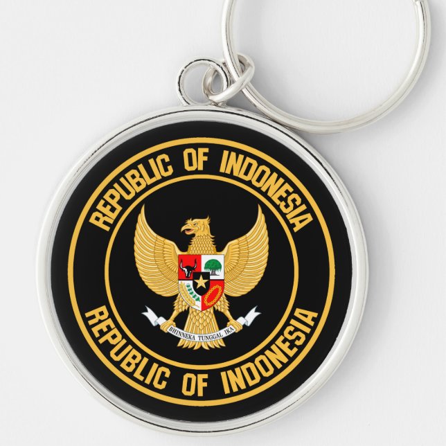 Indonesia Round Emblem Keychain (Front)