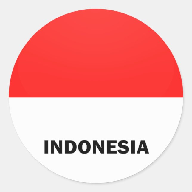 Indonesia Roundel quality Flag Classic Round Sticker (Front)