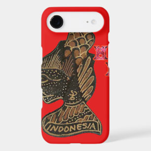 Indonesia Shadow Puppet Hohoho Design Red Canvas iPhone 17 Air Case