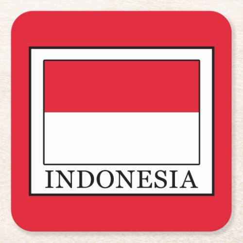 Indonesia Square Paper Coaster
