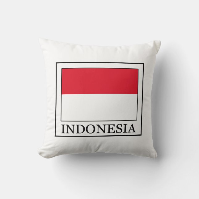 Indonesia Throw Pillow (Front)