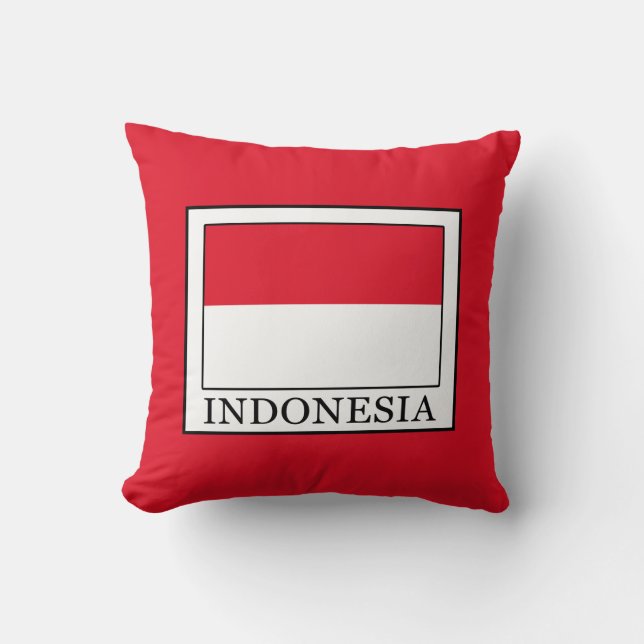 Indonesia Throw Pillow (Front)
