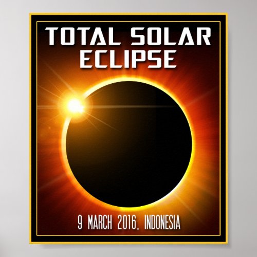 Indonesia Total Solar Eclipse 2016 Poster