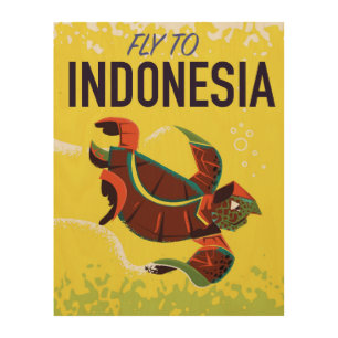 Indonesia Vintage Travel Poster Print
