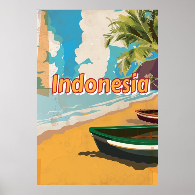 Indonesia Vintage vacation Poster (Front)